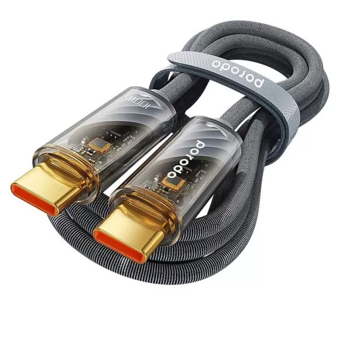 کابل USB-C به USB-C پرودو مدل PD-C100C1T-GY