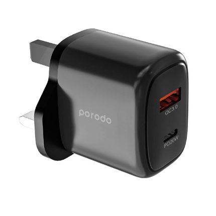 آداپتور دیواری فست شارژ Porodo مدل PD-20WACUK