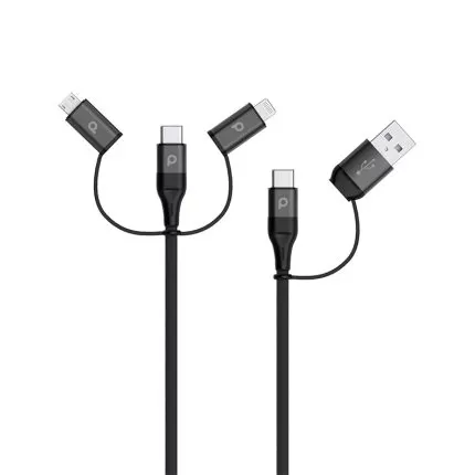 کابل شارژ چندکاره پرودو مدل PD-LCMUBR-BK